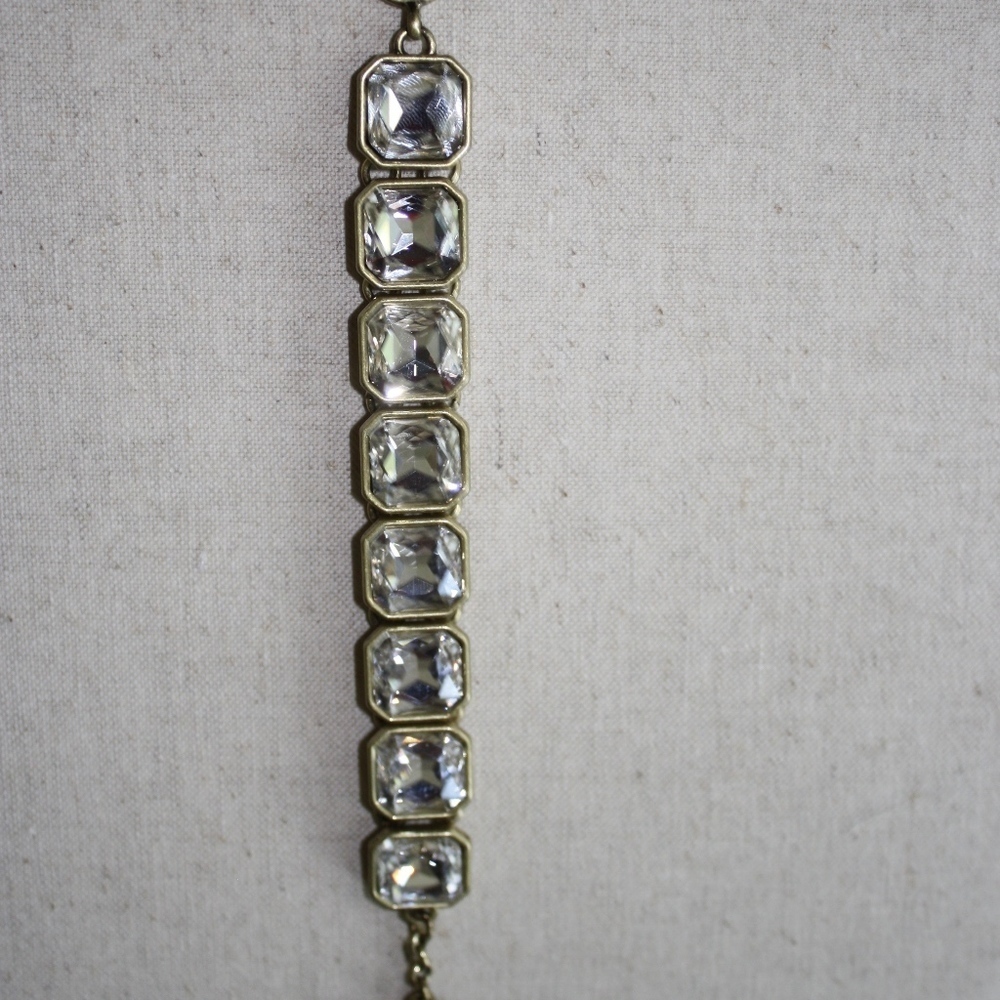 Retro Glam Square Cut Crystal Bracelet - Picture 2 of 2
